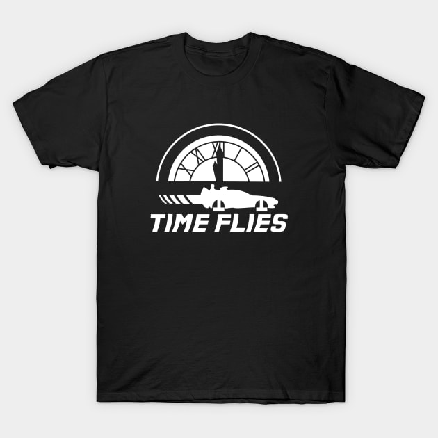 Time Flies (Back to the Future) T-Shirt by GreenHRNET